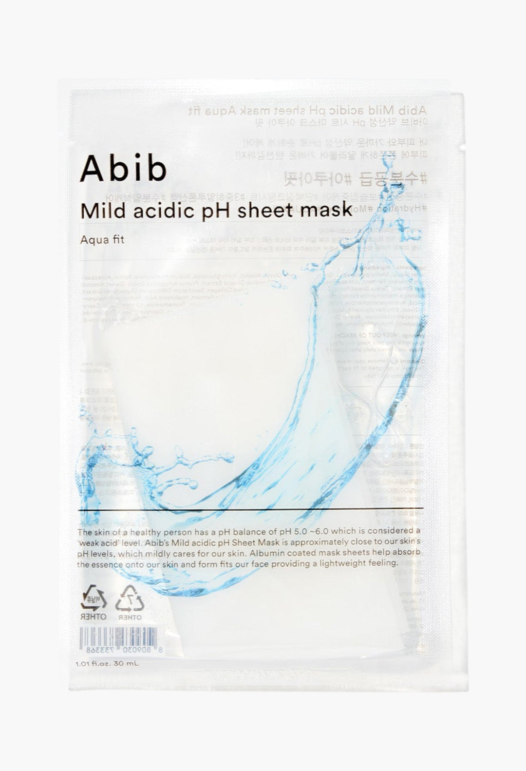 Mild Acidic Ph Sheet Mask Aqua Fit