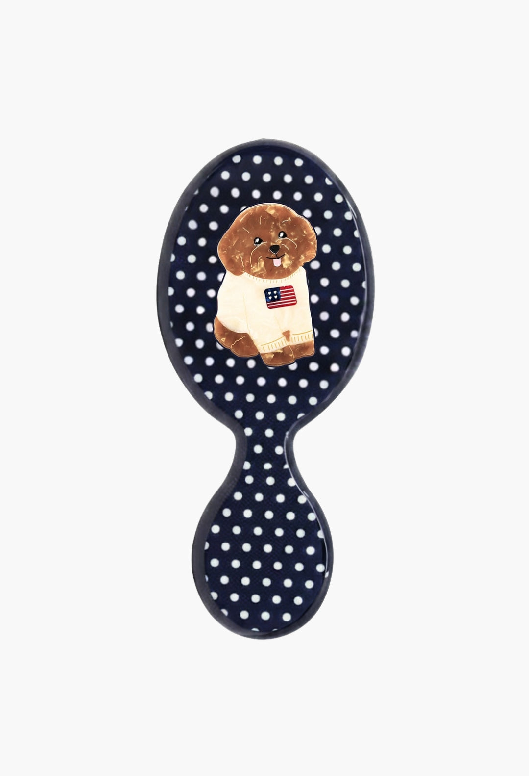 Hand-Painted Americana Puppy Handbag Hero Brush