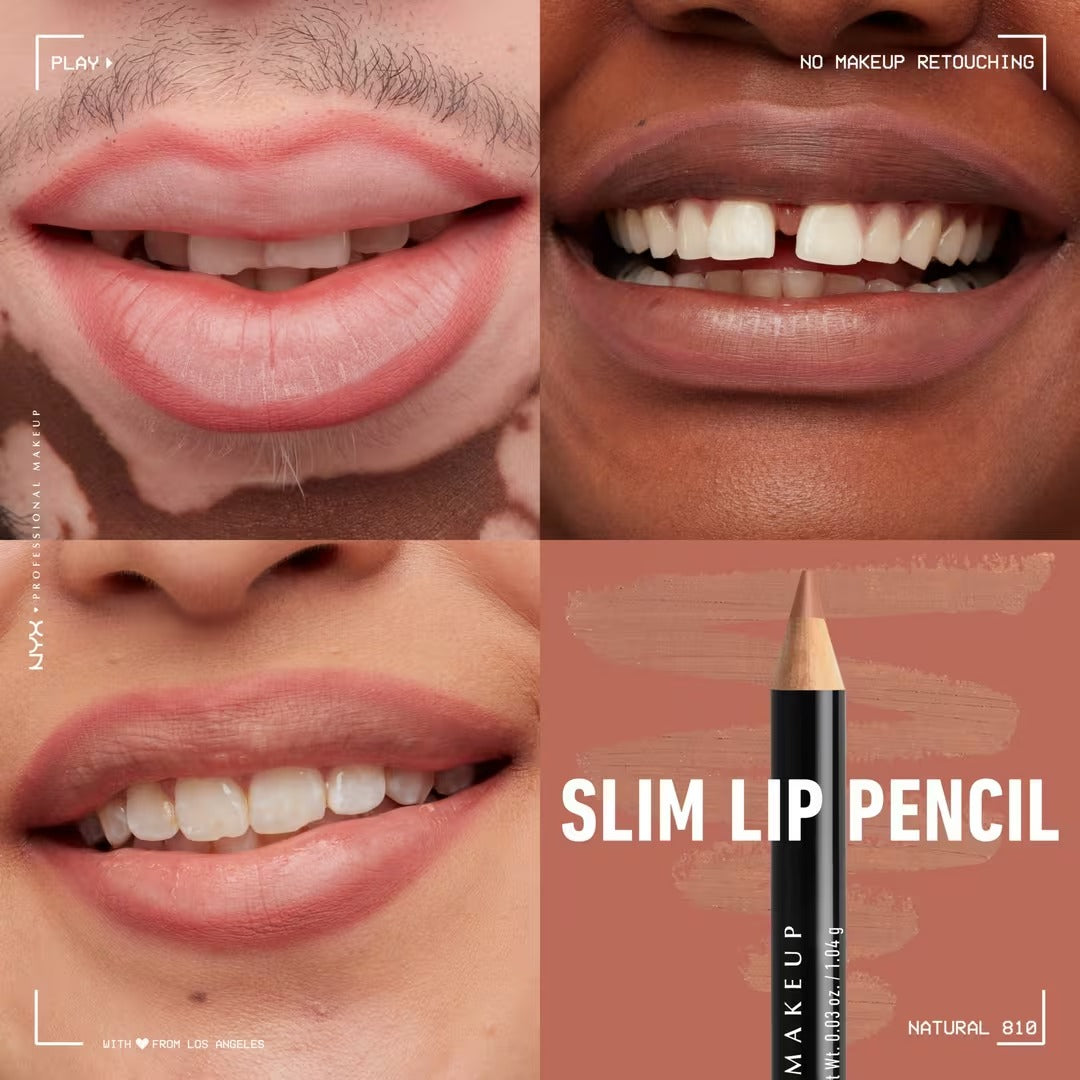 Slim Lip Pencil - Natural-Looking Long-Wear Lip Liner - GLAM MODA