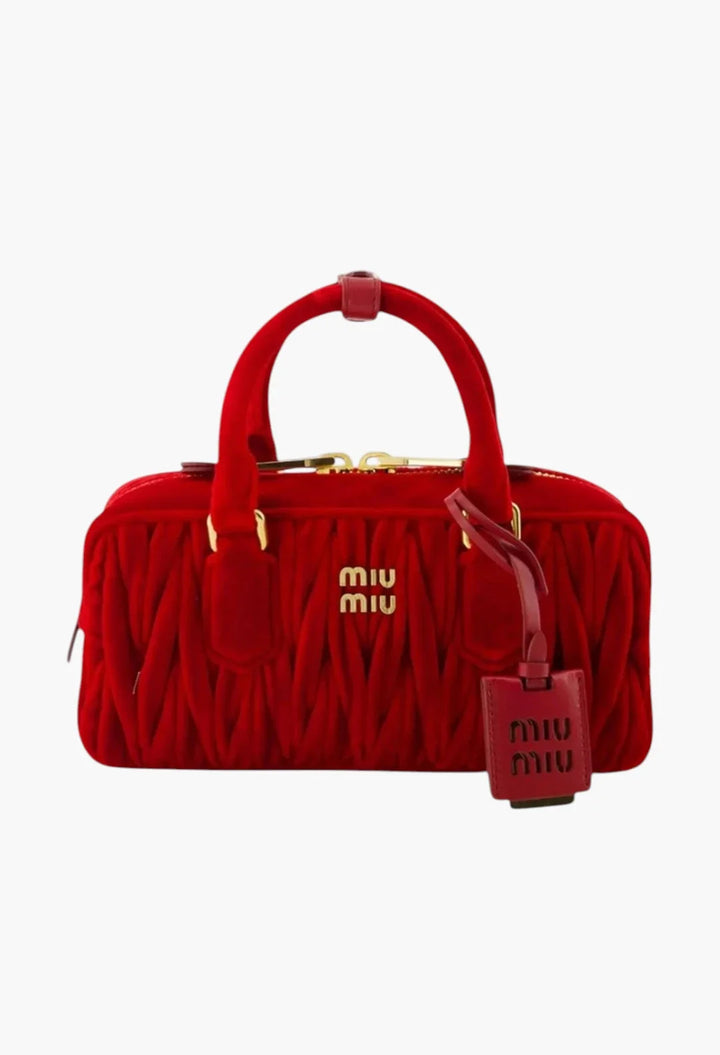Arcadie Matelassé Velvet Bag