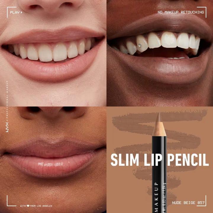 Slim Lip Pencil - Natural-Looking Long-Wear Lip Liner - GLAM MODA
