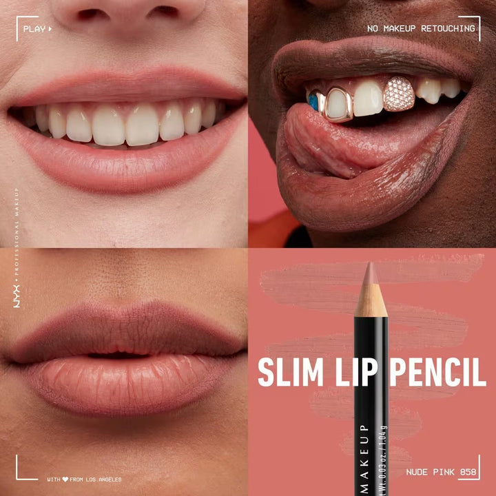 Slim Lip Pencil - Natural-Looking Long-Wear Lip Liner - GLAM MODA
