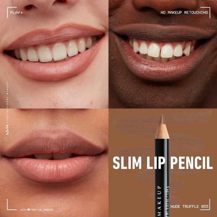 Slim Lip Pencil - Natural-Looking Long-Wear Lip Liner - GLAM MODA