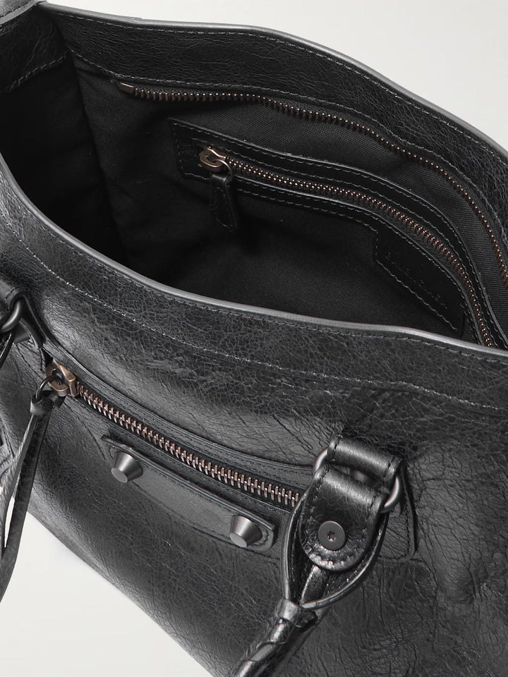 Le City Small Embellished Textured-Leather Tote - GLAM MODA