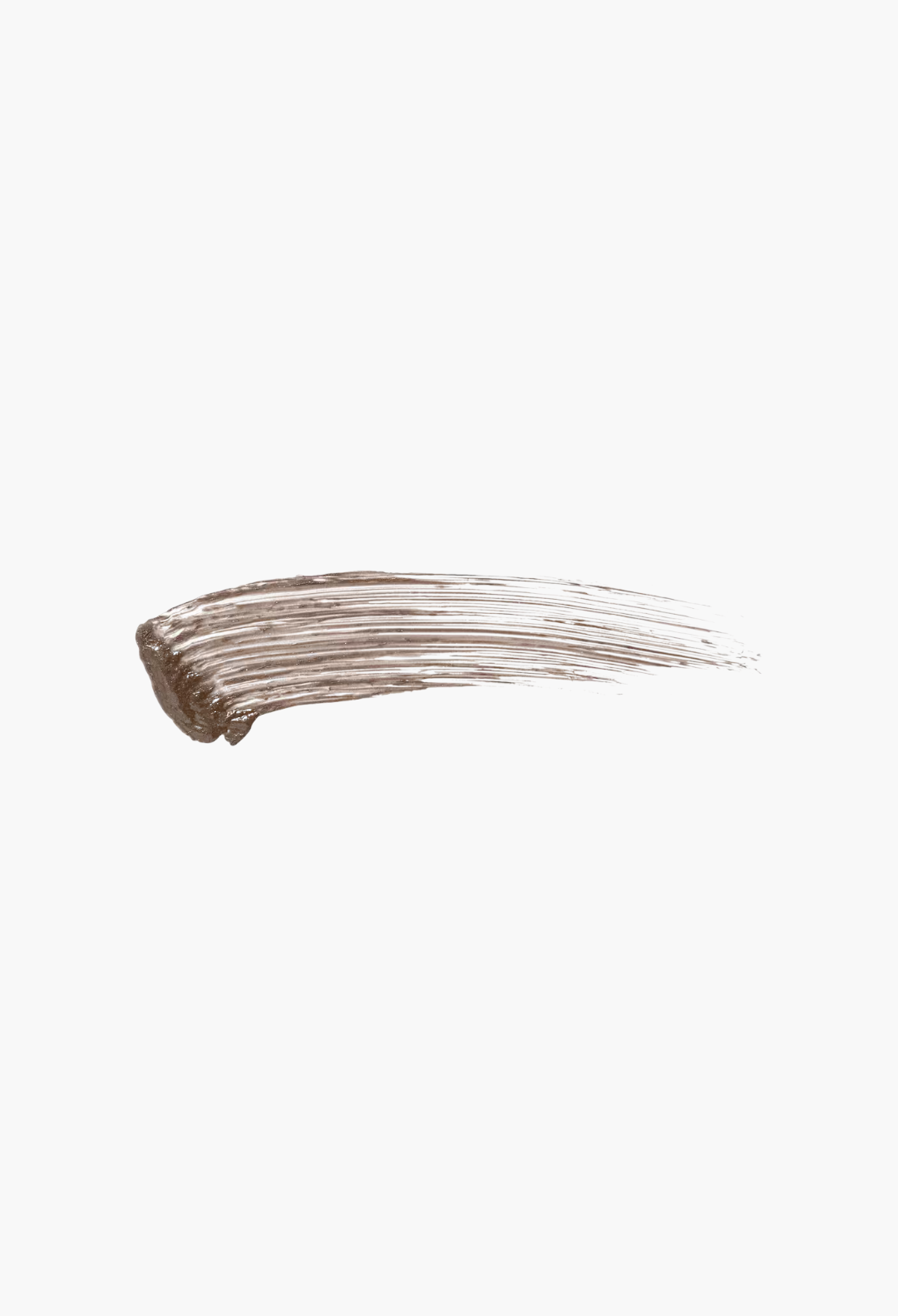 GLAM MODA tinted eyebrow gel swatch showing a smooth, buildable brown texture for natural-looking brow volume.