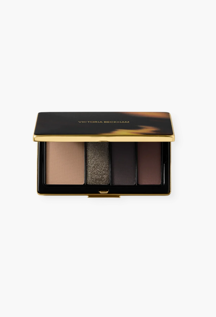 GLAM MODA Eye Wardrobe eyeshadow palette in Night Flash featuring four brown and bronze shades in a luxury compact