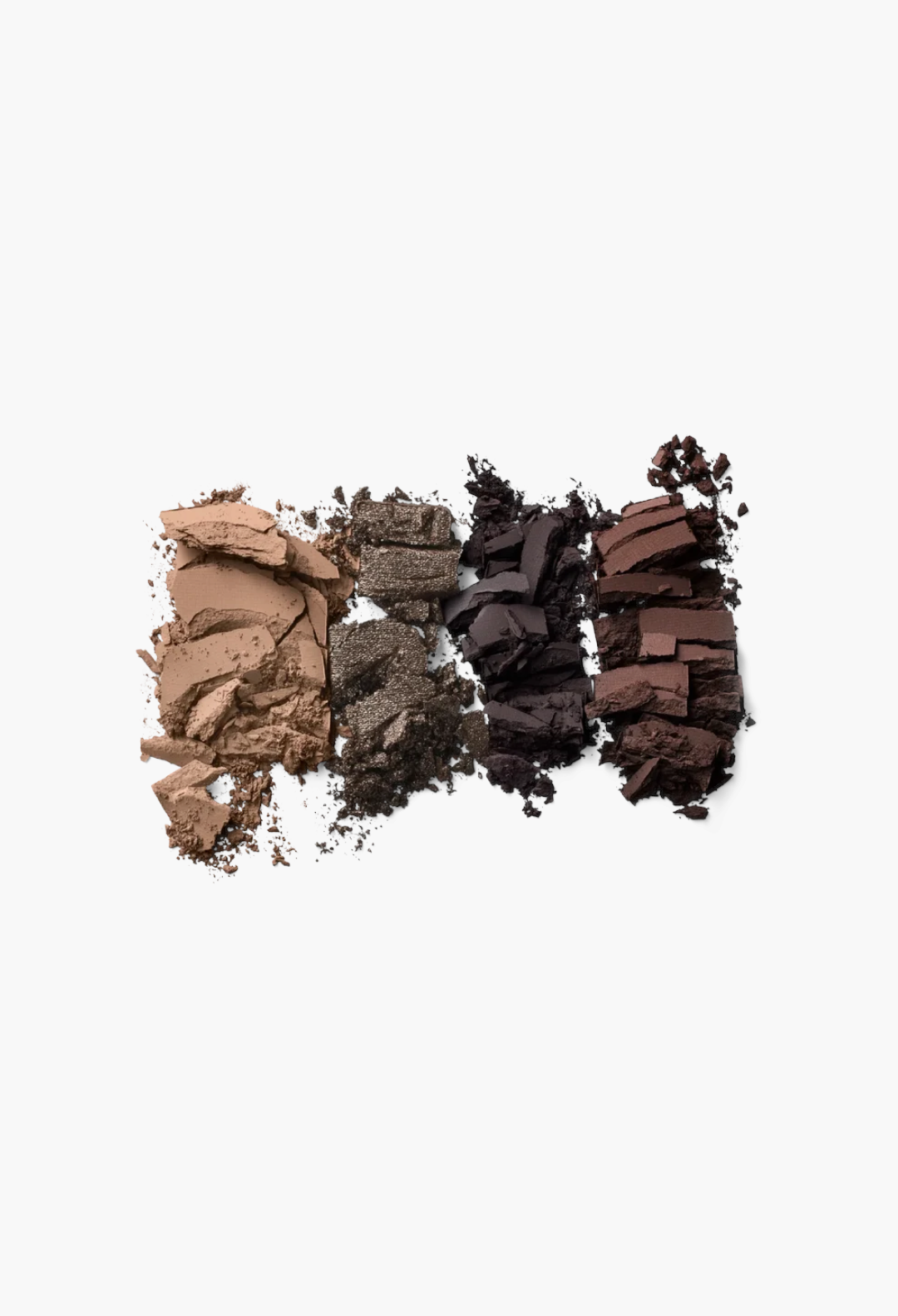 GLAM MODA Eye Wardrobe Night Flash eyeshadow palette showing four crushed powder shades in beige, bronze, and brown.