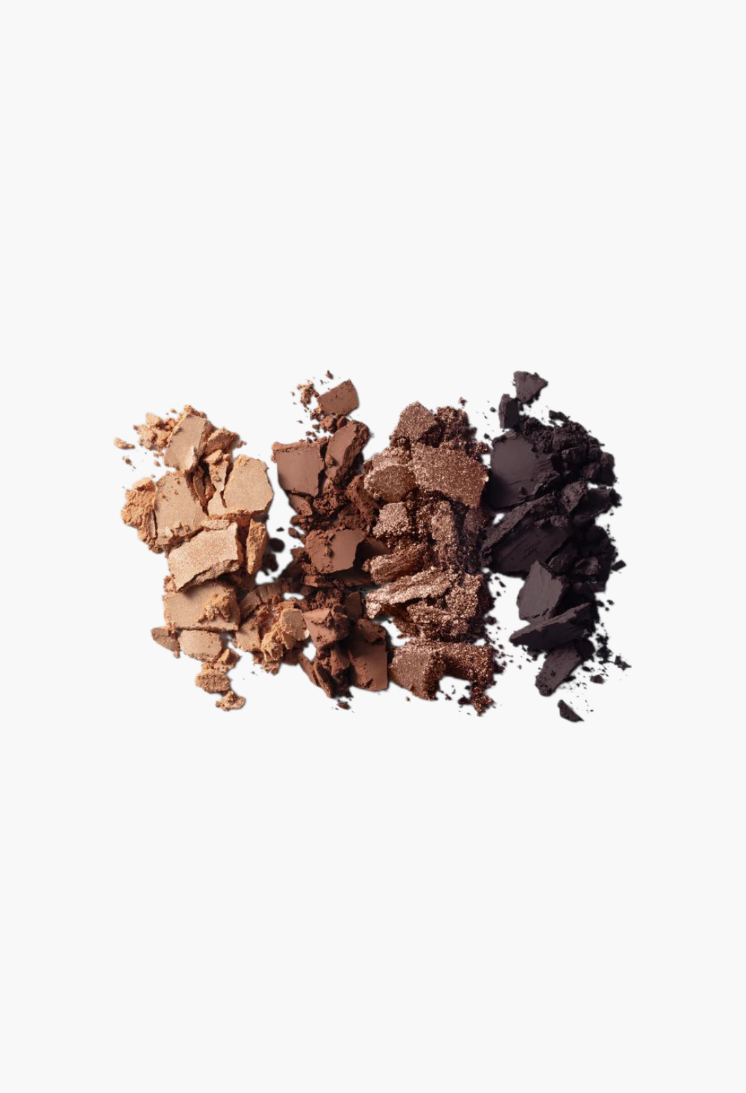 GLAM MODA Eye Wardrobe Night Flash eyeshadow palette swatches showing beige, tan, bronze, and deep brown shades.