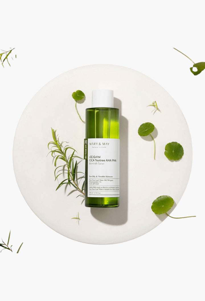 Vegan CICA Tea Tree AHA PHA Blemish Toner
