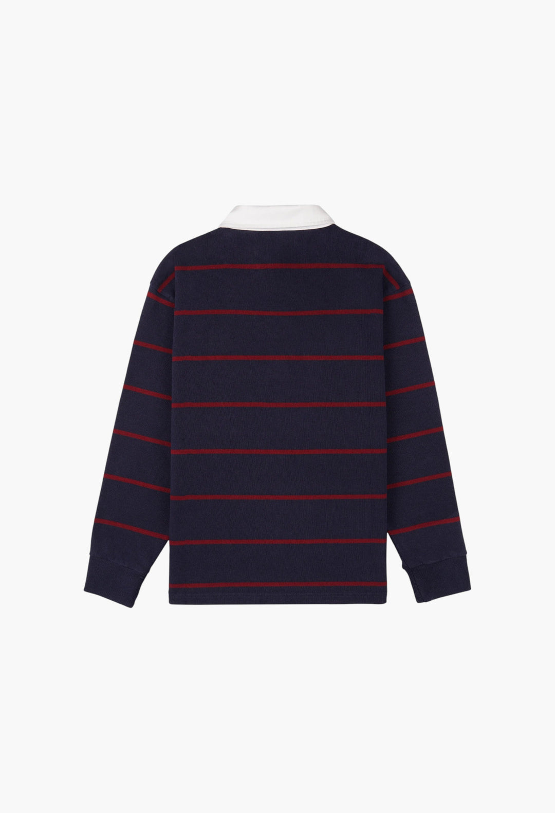 Serif Logo Rugby Polo Men - Dark Navy/White/Merlot - GLAM MODA