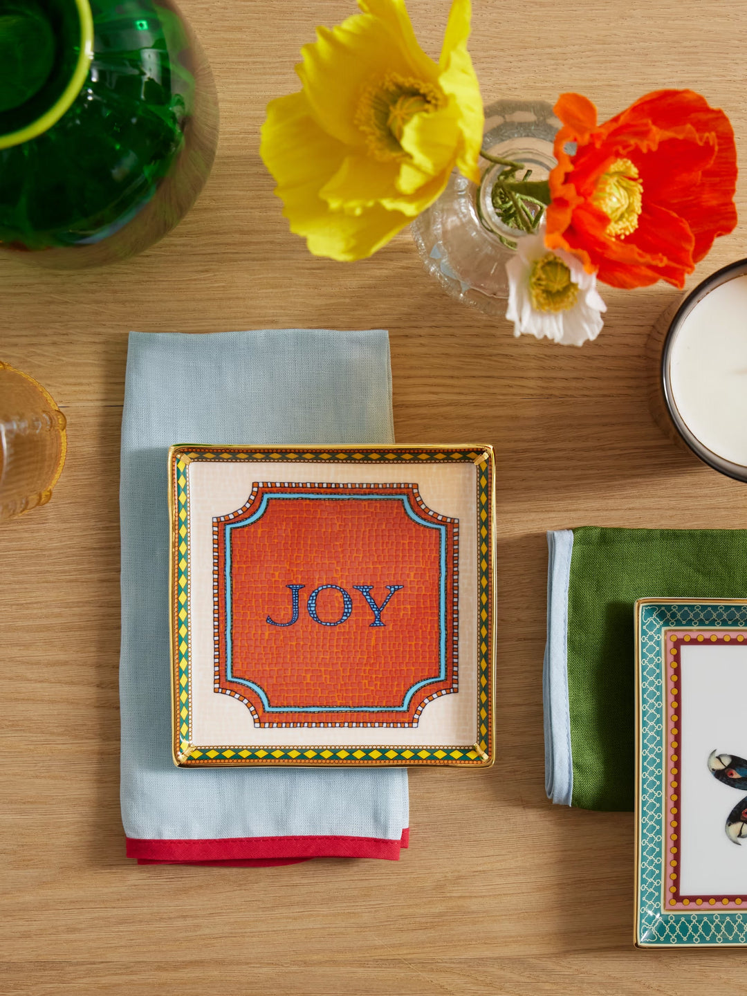 Mini Gold-Plated Porcelain Tray - GLAM MODA