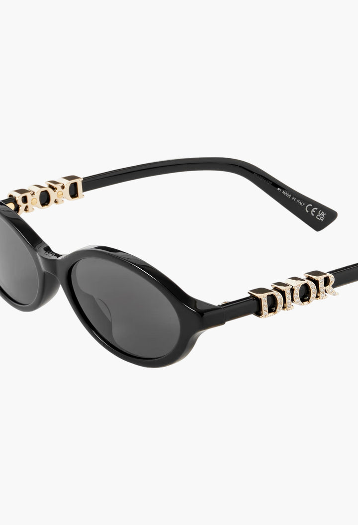 Diortreasure R1I Embellished Oval-Frame Acetate Sunglasses - GLAM MODA