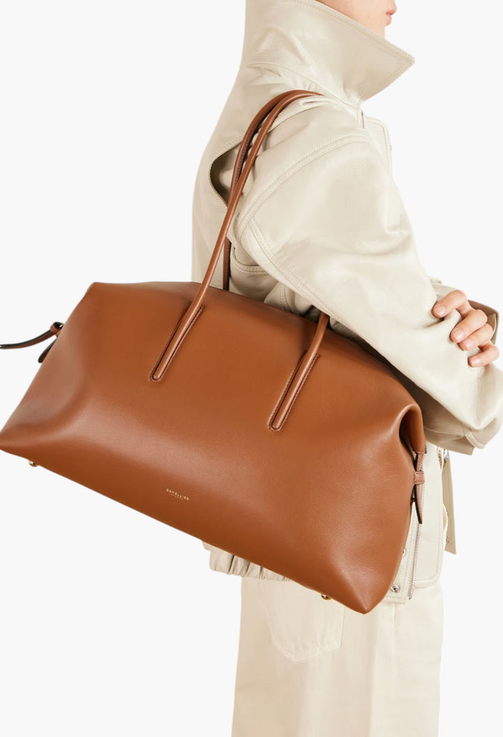 The Stockholm Leather-Trimmed Canvas Tote Bag - GLAM MODA