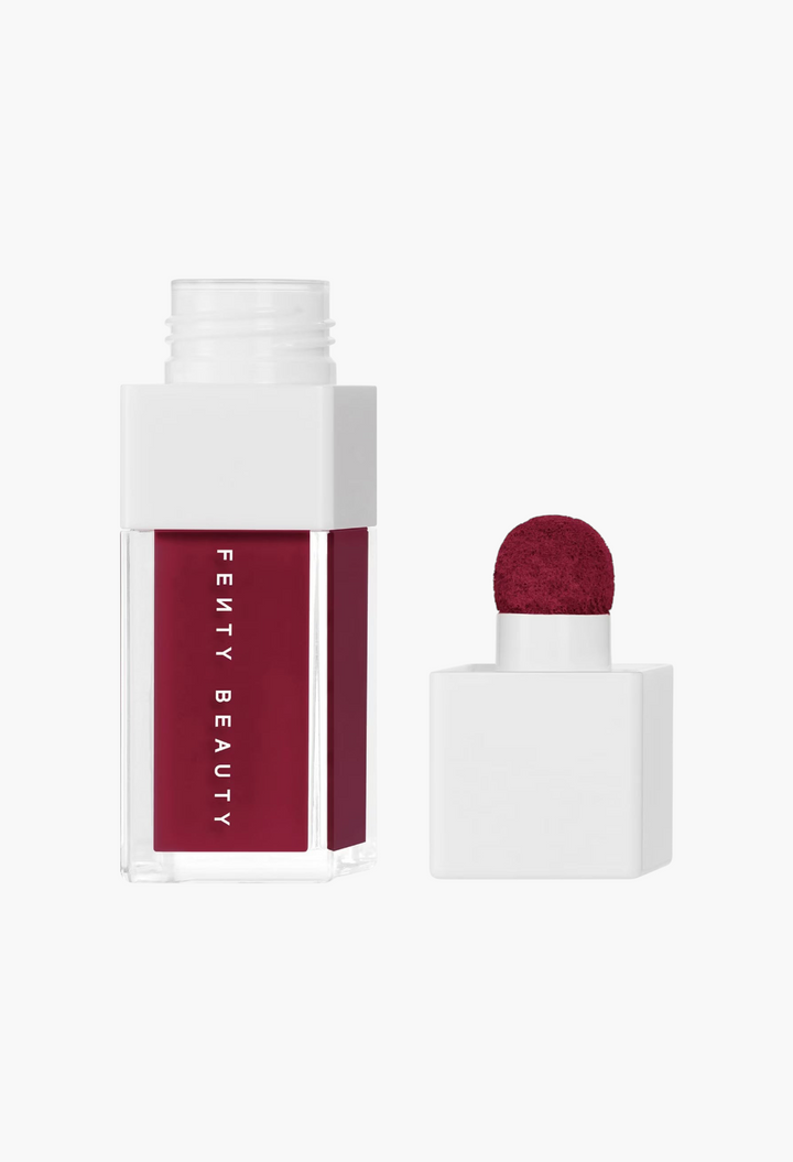 GLAM MODA Shake 'N Play buildable liquid blush in a deep berry shade with a unique squish-tip sponge applicator.