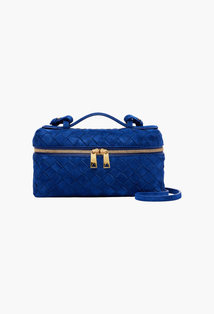 Bang Bang Intrecciato Suede Vanity Bag - GLAM MODA