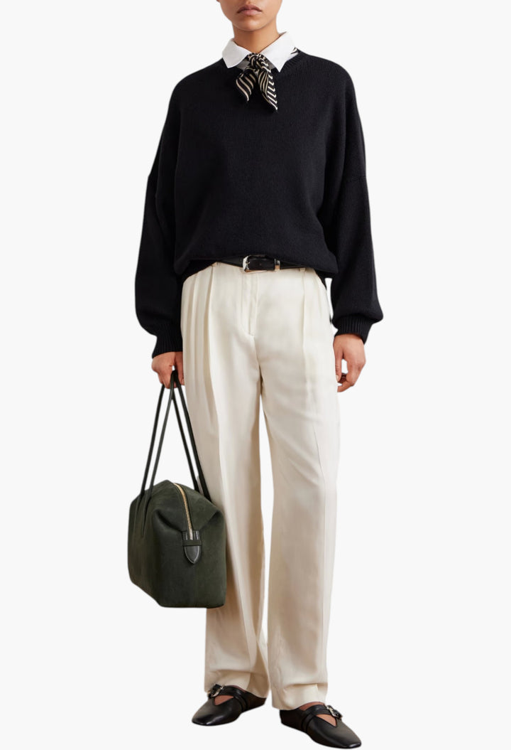 The Stockholm Leather-Trimmed Canvas Tote Bag - GLAM MODA
