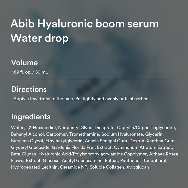 Hyaluronic Boom Serum Water Drop