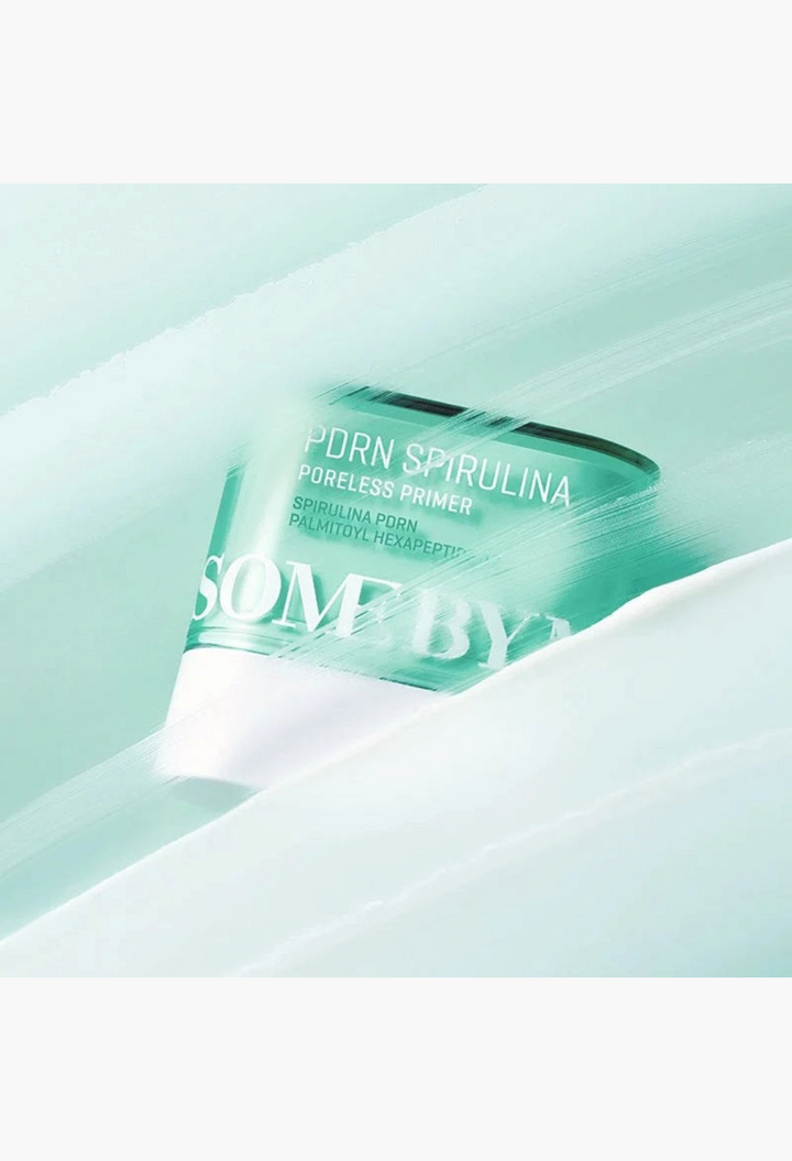 GLAM MODA SOME BY MI PDRN Spirulina Poreless Primer stick in a light green translucent packaging with matte finish