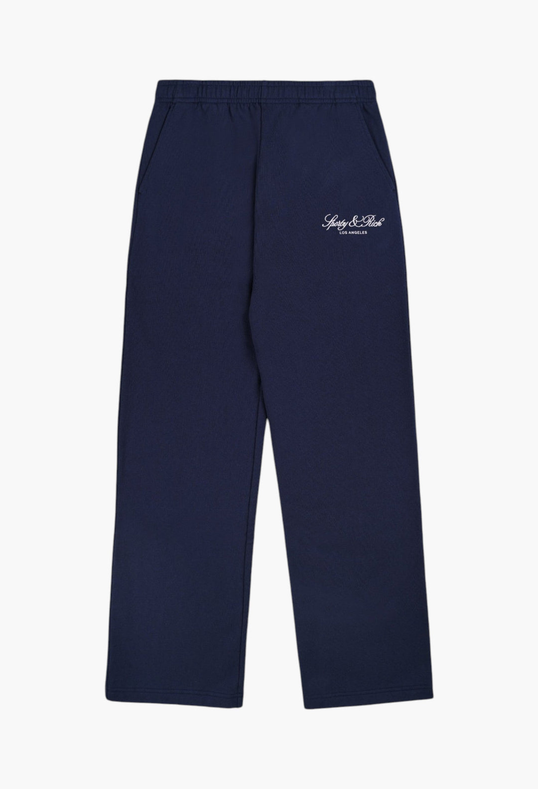 Vendome LA Embroidered Wide Sweatpant - Navy/White - GLAM MODA