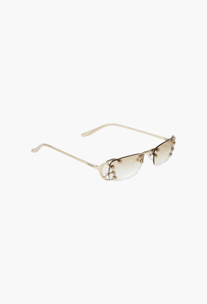 Rimless Gold-Tone Sunglasses - GLAM MODA