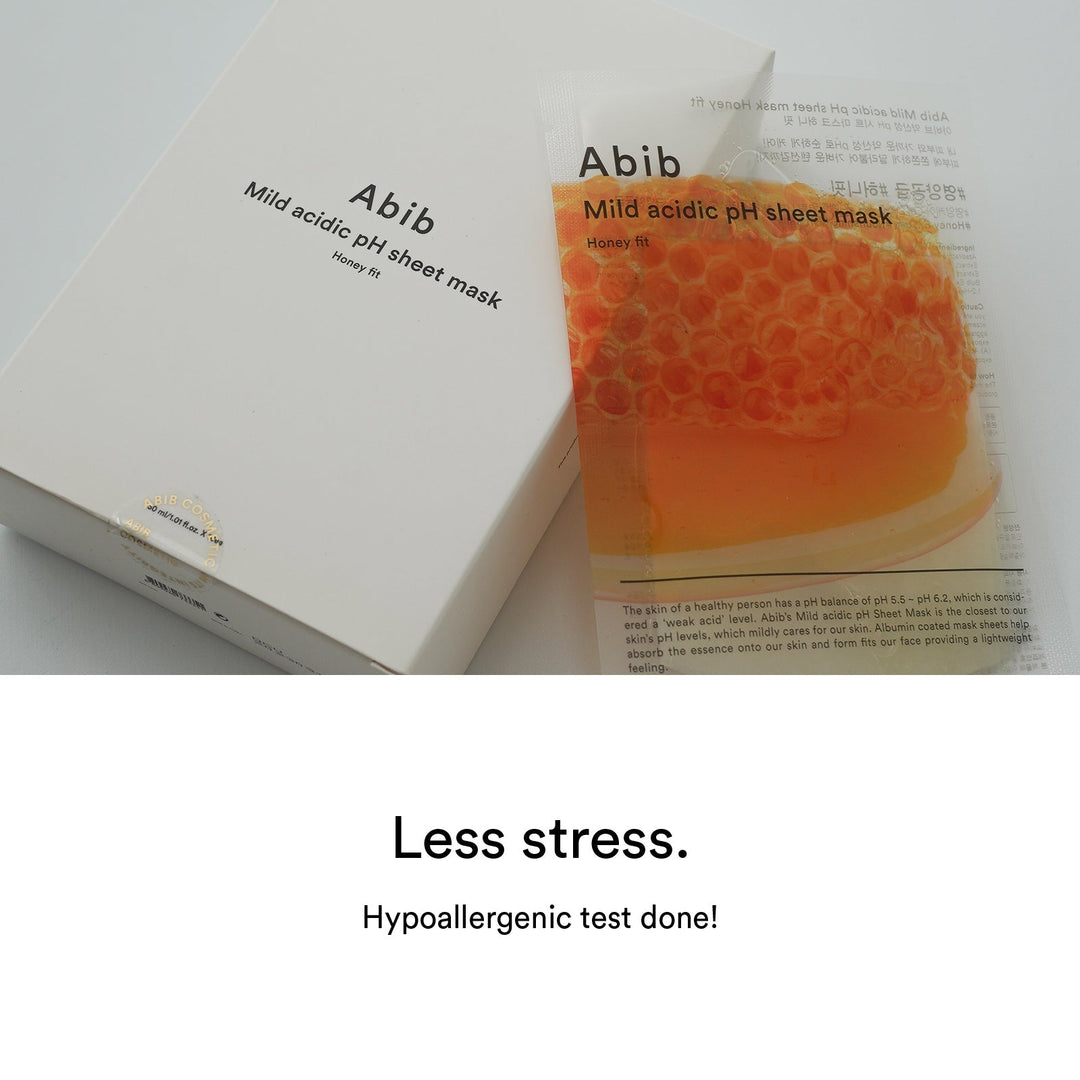 Mild Acidic Ph Sheet Mask Honey Fit(10 Sheets)