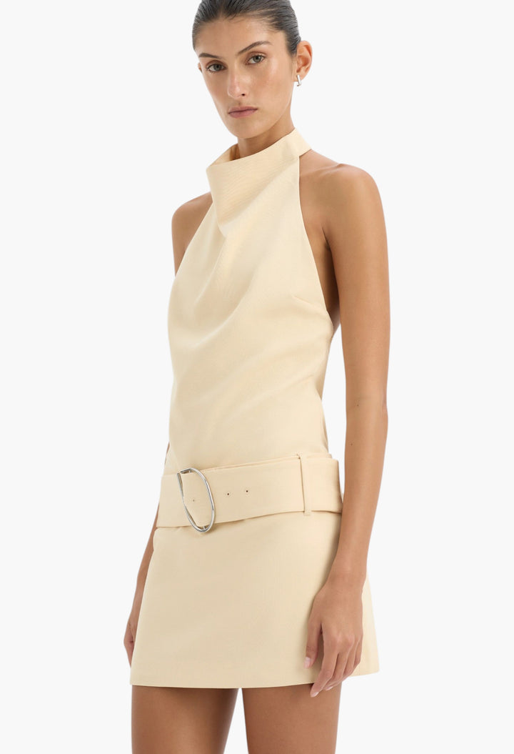 Sabina Belted Mini Dress - GLAM MODA