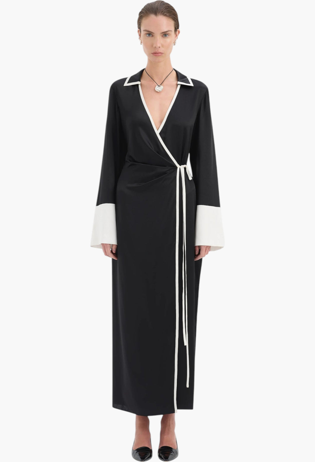 Yasmine Wrap Shirt Dress - GLAM MODA