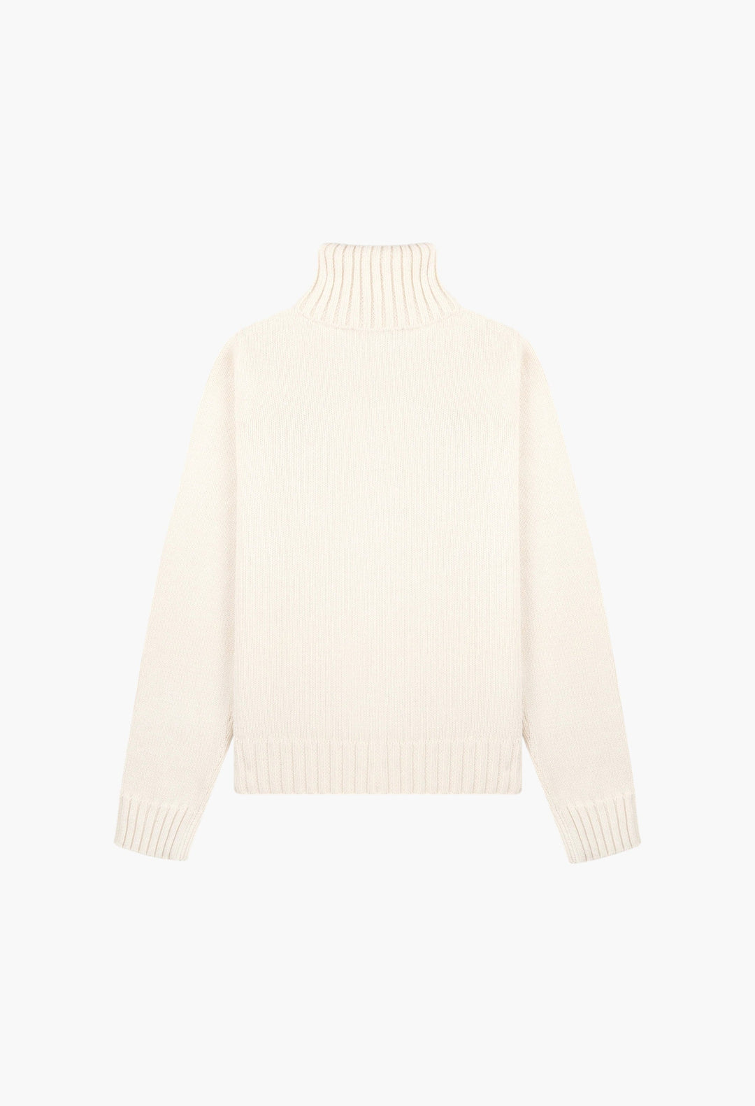 USA Knitted Turtleneck - Ecru/Navy - GLAM MODA