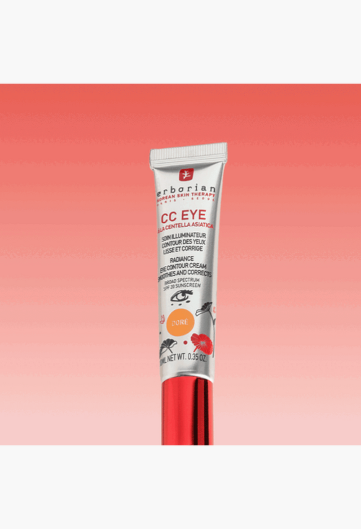 GLAM MODA Erborian CC Eye Dore tinted eye cream tube with SPF 20 for brightening and smoothing the eye area