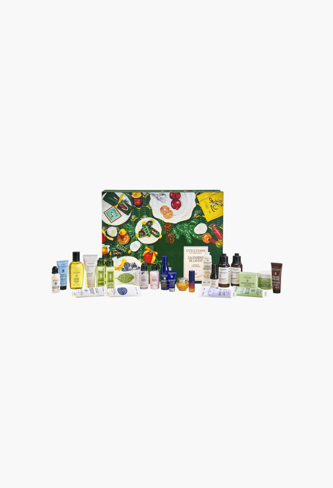 GLAM MODA L'Occitane Classic Advent Calendar featuring 24 beauty skincare and body care products in a festive box