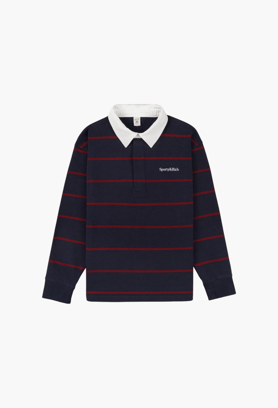 Serif Logo Rugby Polo Men - Dark Navy/White/Merlot - GLAM MODA