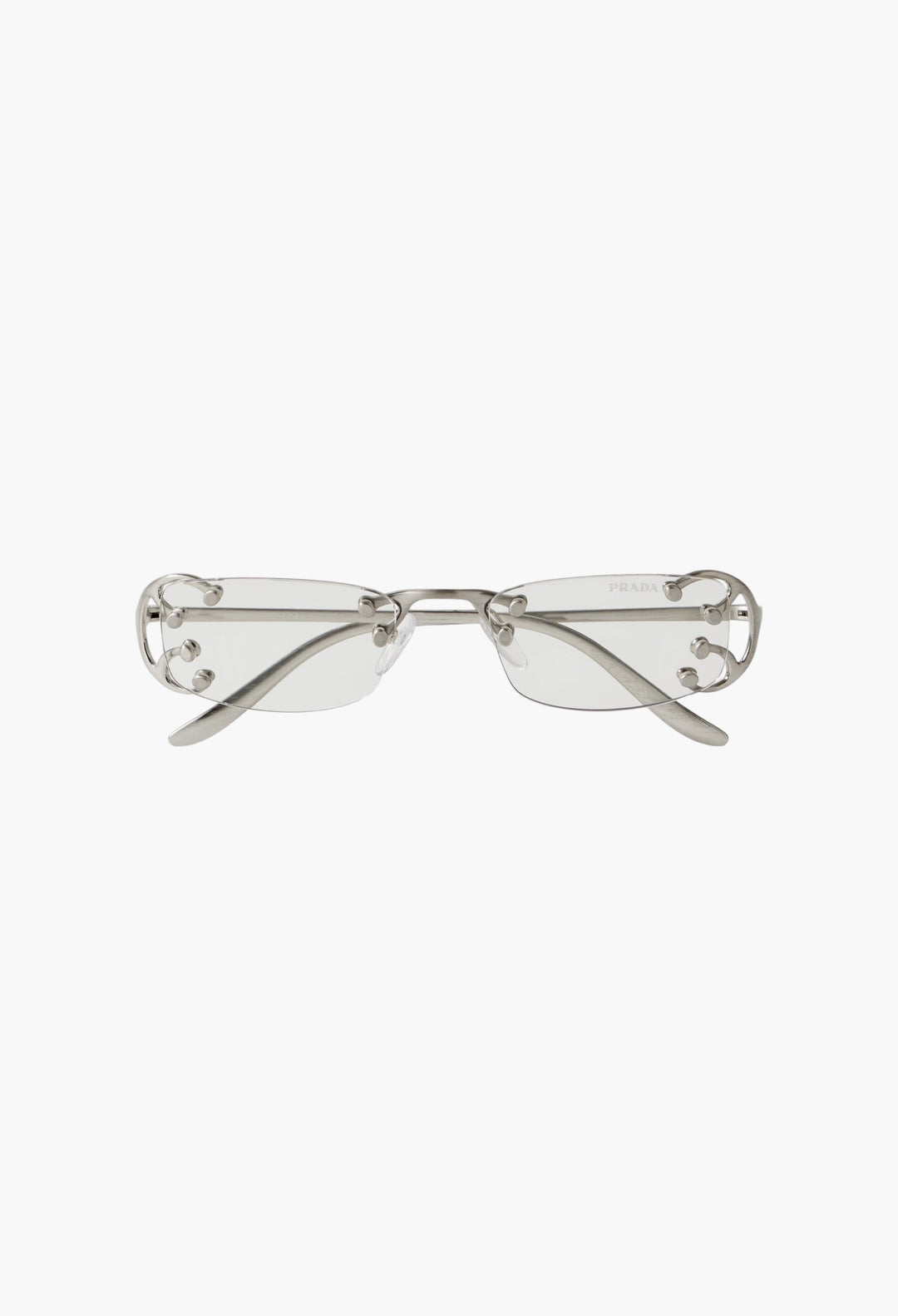 Square-Frame Silver-Tone Optical Glasses - GLAM MODA