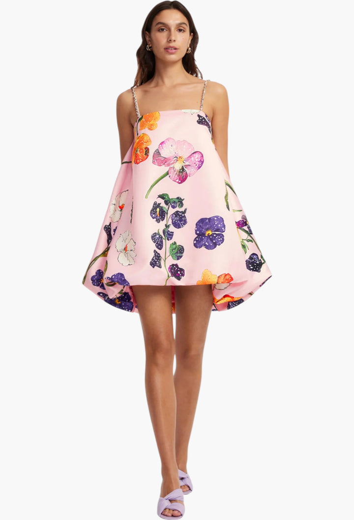 Embellished Puff Mini Dress - GLAM MODA