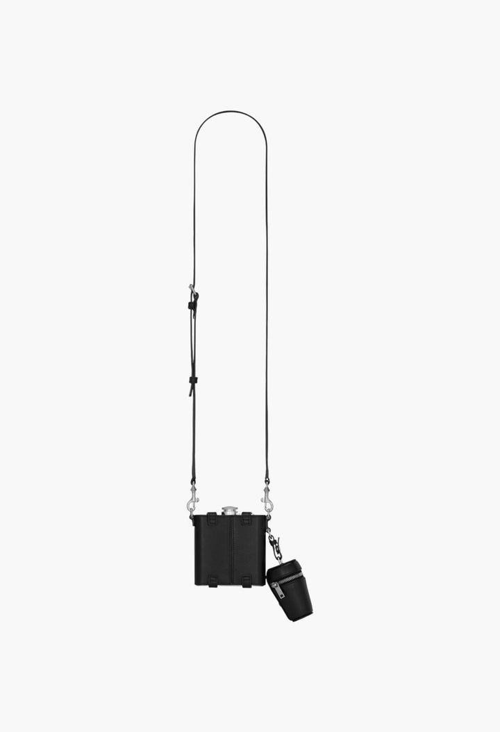 Saint Laurent Flask In Metal And Leather - GLAM MODA