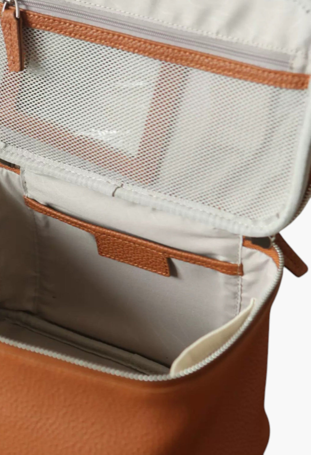 Leather Vanity Case Gold - GLAM MODA