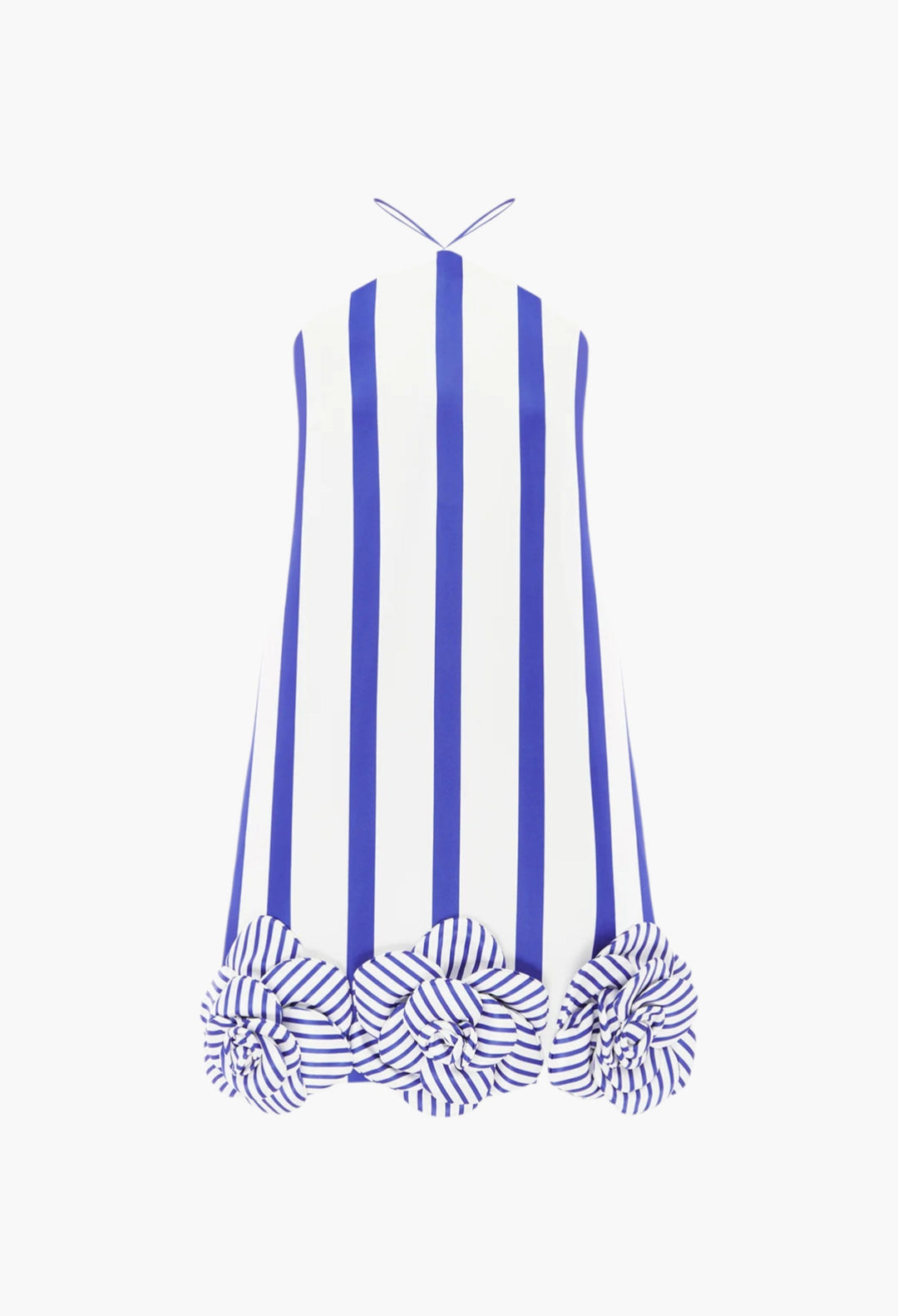 Striped Halterneck Mini Dress - GLAM MODA