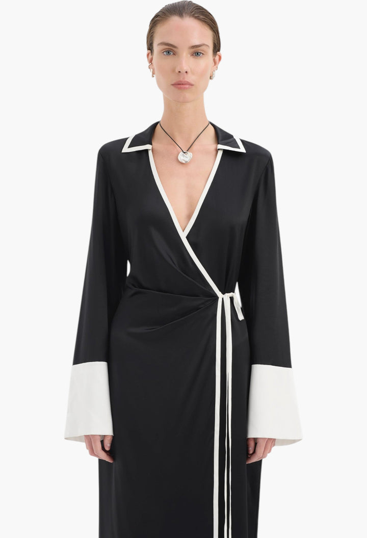 Yasmine Wrap Shirt Dress - GLAM MODA