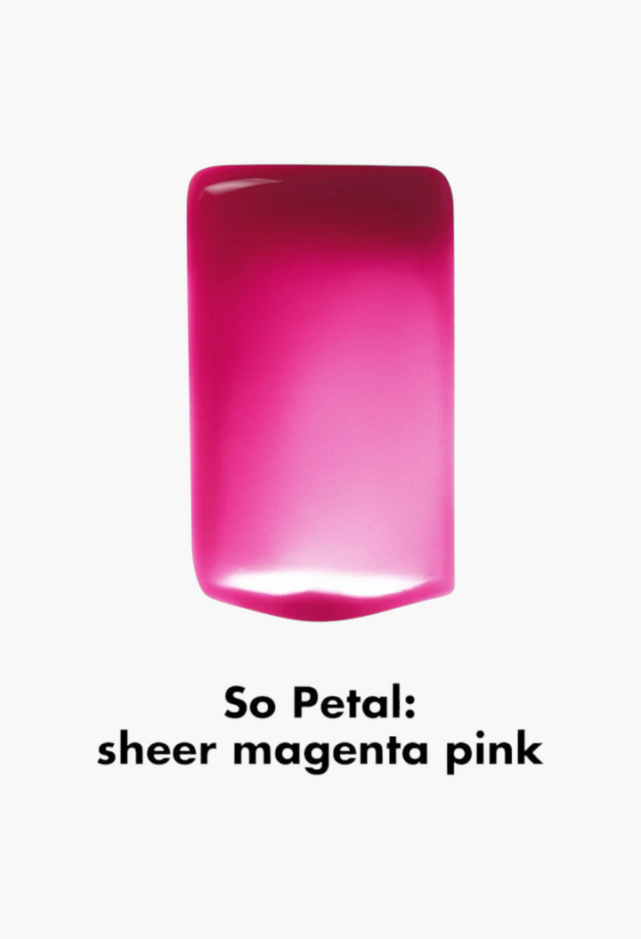 GLAM MODA sheer magenta pink cheek and lip tint swatch with a hydrating watery texture