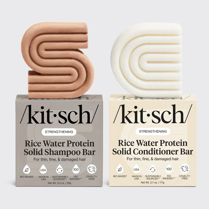 Rice Water Shampoo & Conditioner Bar Combo for Hair Growth - GLAM MODA