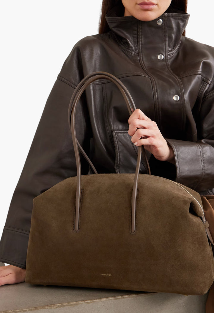 The Stockholm Leather-Trimmed Canvas Tote Bag - GLAM MODA