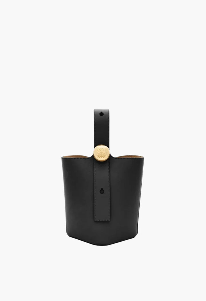 Mini Pebble Bucket Bag-Black