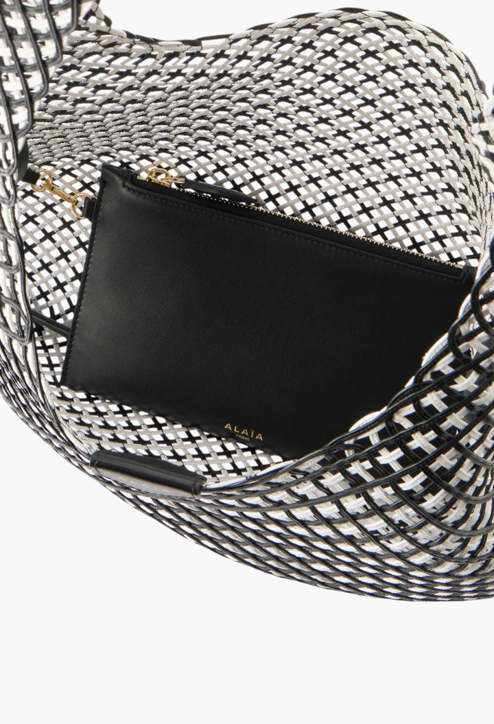 Woven Leather Hobo Shoulder Bag