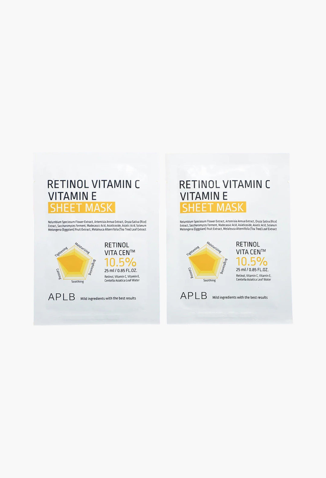 Retinol Vitamin C Vitamin E Sheet Mask