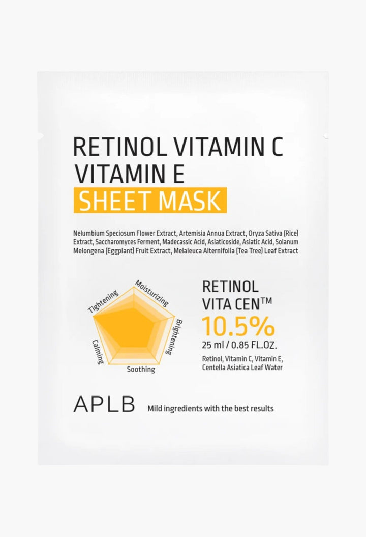 Retinol Vitamin C Vitamin E Sheet Mask