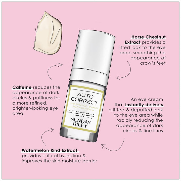 Auto Correct Brightening and Depuffing Eye Contour Cream 15ml - GLAM MODA