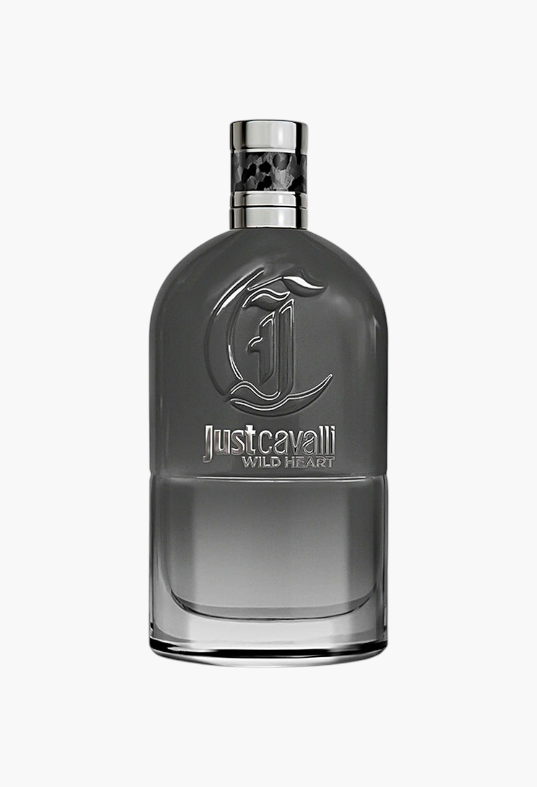 GLAM MODA Just Cavalli Wild Heart Eau de Toilette 90ml glass perfume bottle with silver cap and embossed logo