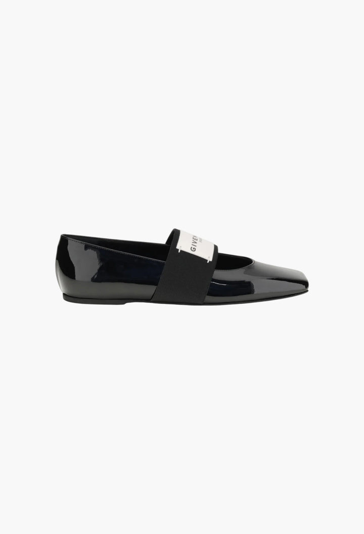 Patent-leather Squared Ballerinas - GLAM MODA