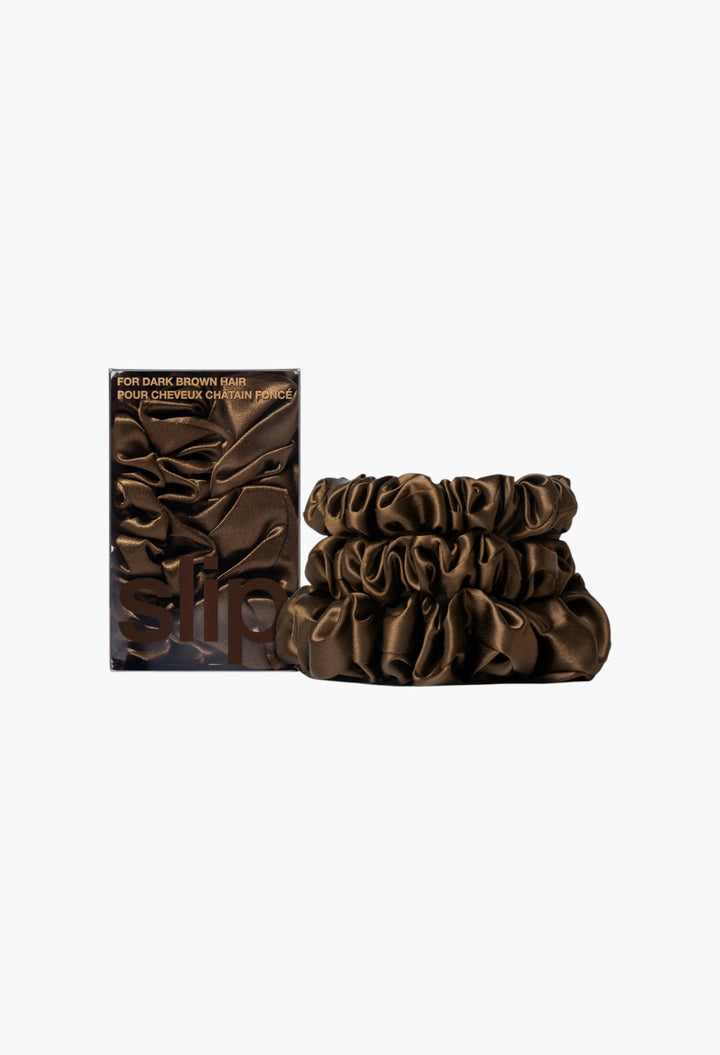 Back To Basics Dark Brown Midi/Large Scrunchie Set - GLAM MODA