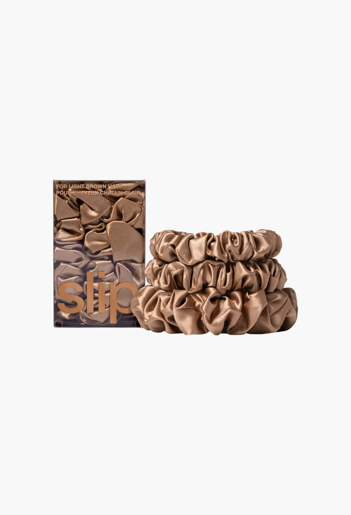 Back To Basics Light Brown Midi/Large Scrunchie Set - GLAM MODA