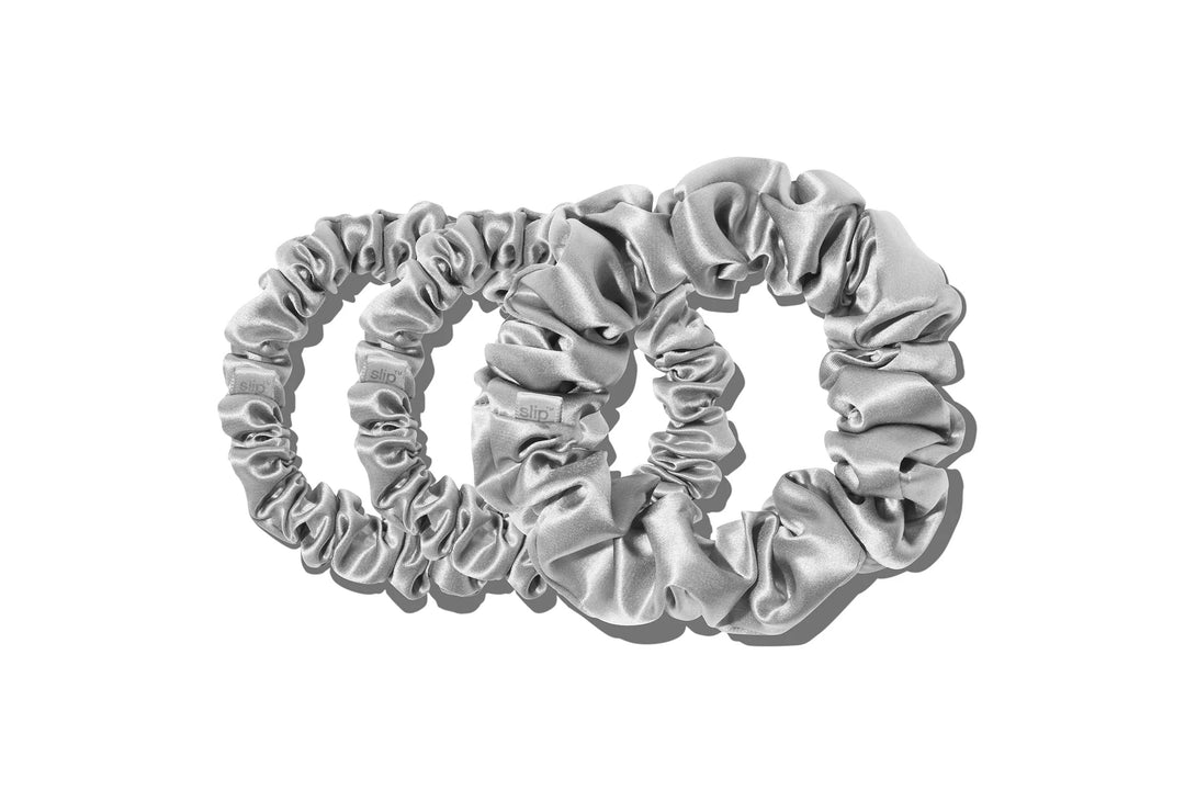 Back To Basics Silver Midi/Large Scrunchie Set - GLAM MODA